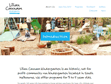 Tablet Screenshot of liliancannamkindergarten.org.au